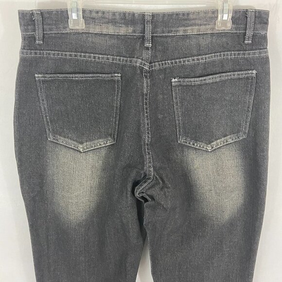 Misslook Women's  Floral Jeans Straight Leg High Rise Button Fly Sz XL (36 x 31) - Picture 6 of 10